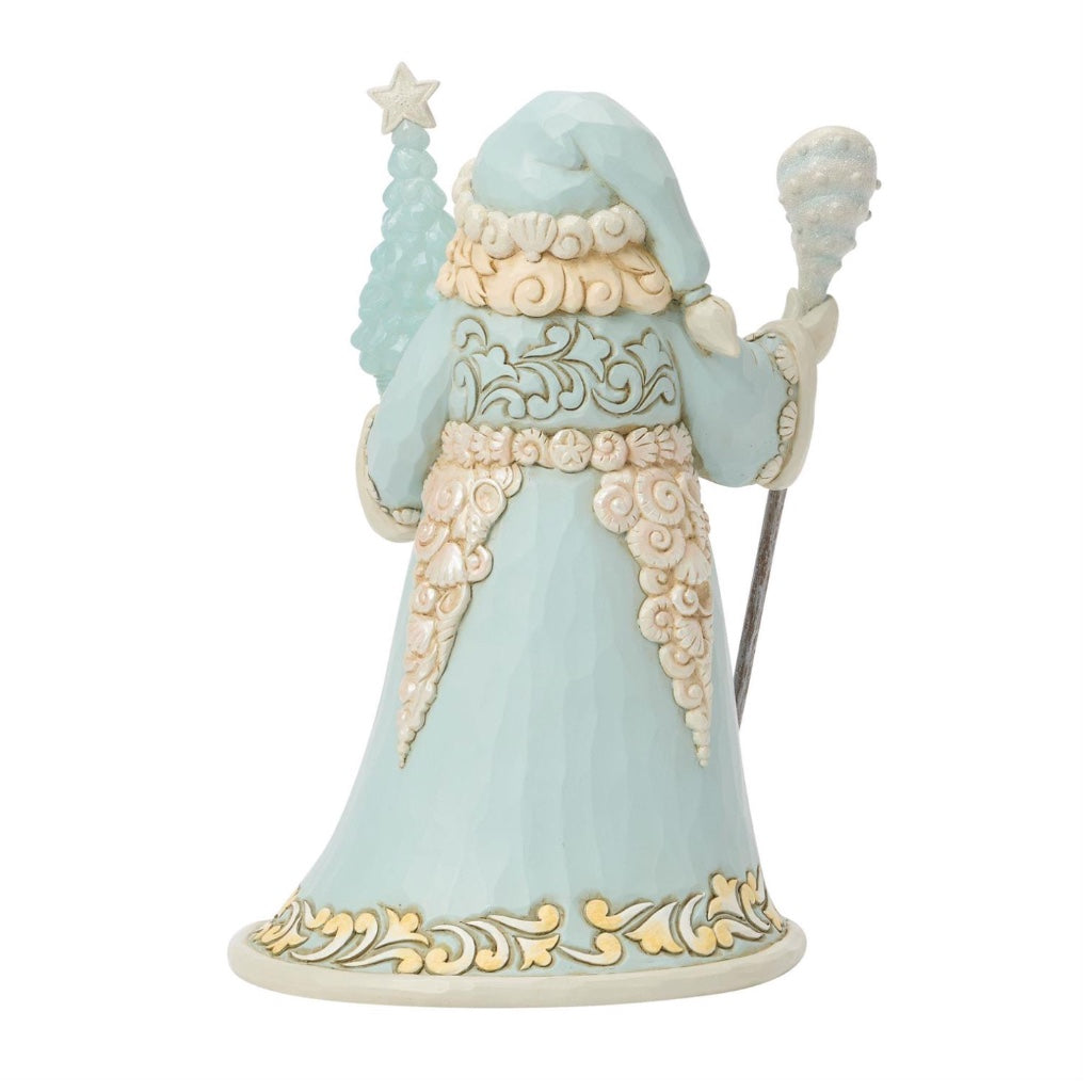 Jim Shore Coastal Santa With Sea Glass Tree Figurine
