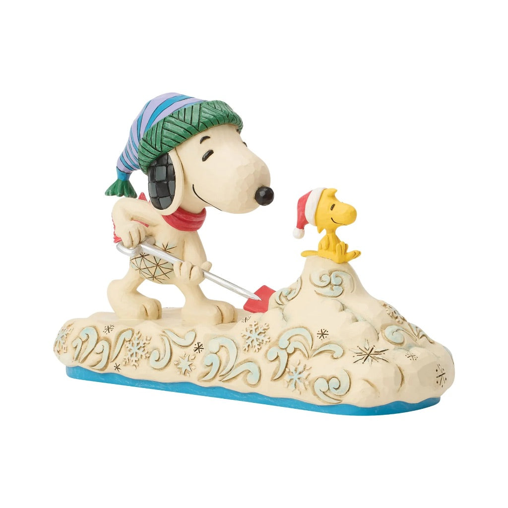 Jim Shore Peanuts Snoopy Shoveling Snow Figurine