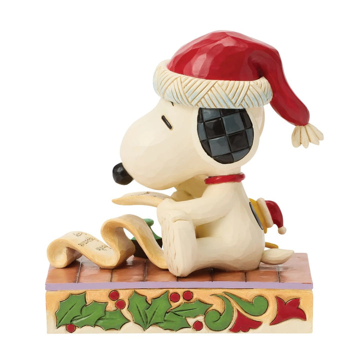 Jim Shore Peanuts Snoopy With Christmas List Figurine