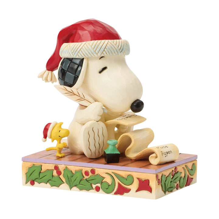 Jim Shore Peanuts Snoopy With Christmas List Figurine