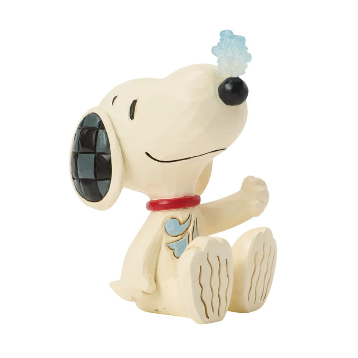 Jim Shore Peanuts Snoopy With Snowflake on Nose Mini Figurine