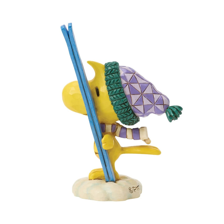 Jim Shore Peanuts Woodstock With Skis Mini Figurine