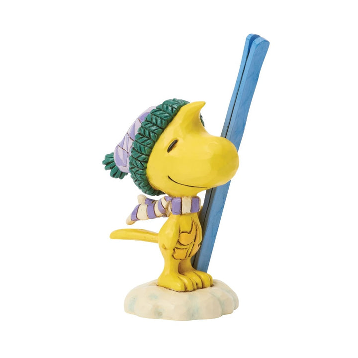 Jim Shore Peanuts Woodstock With Skis Mini Figurine