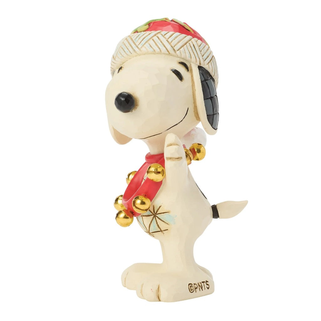 Jim Shore Peanuts Snoopy With Bells Mini Figurine