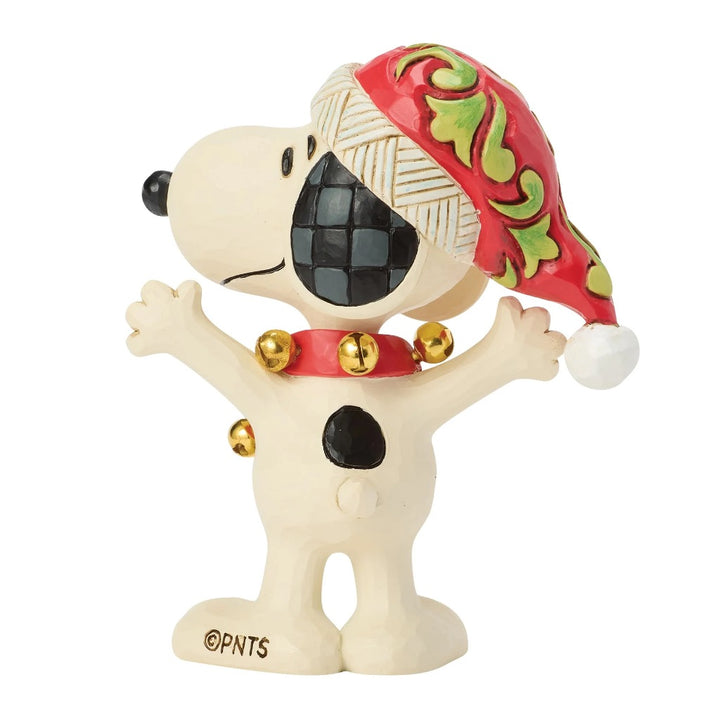 Jim Shore Peanuts Snoopy With Bells Mini Figurine