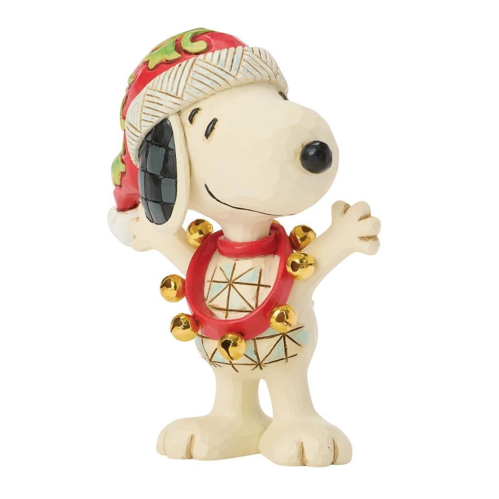 Jim Shore Peanuts Snoopy With Bells Mini Figurine