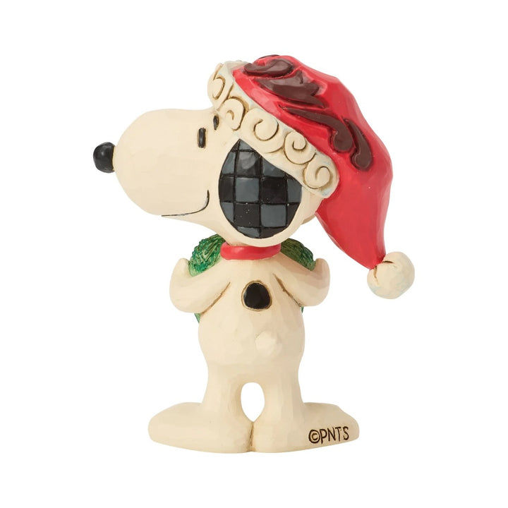 Jim Shore Peanuts Snoopy With Heart Wreath Mini Figurine