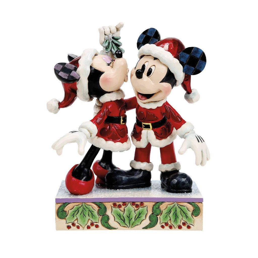 Jim Shore Disney Traditions Mickey & Minnie Mistletoe Figurine