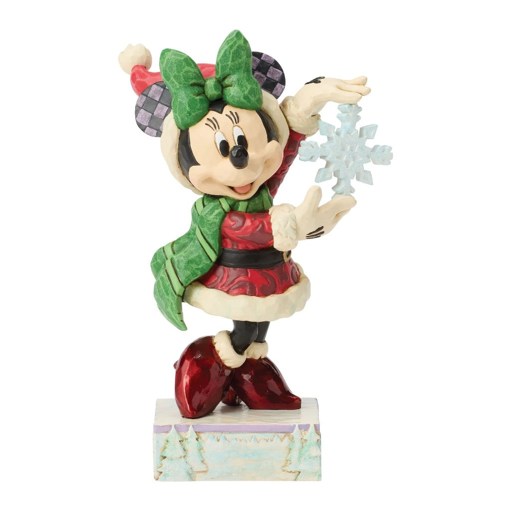 Jim Shore Disney Traditions Minnie With Snowflake Figurine