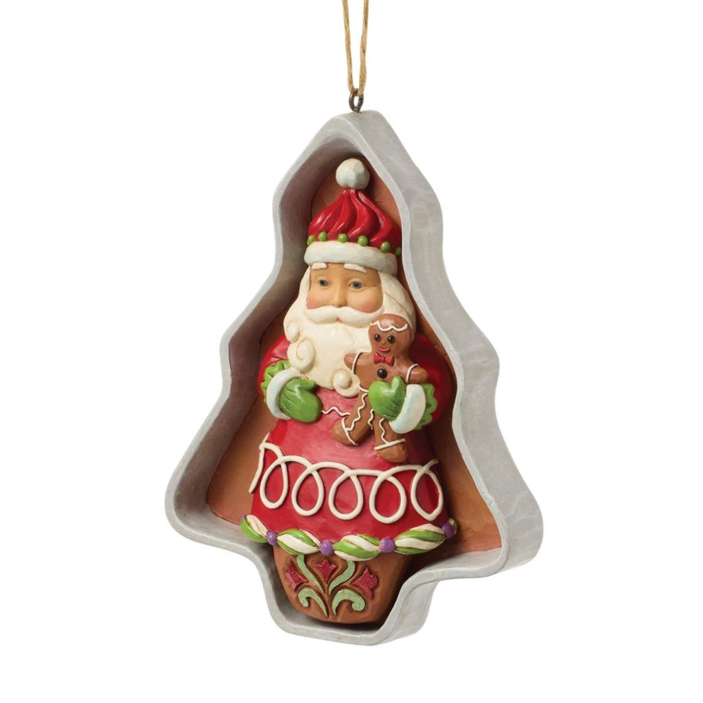 Jim Shore Gingerbread Cookie Cutter Santa Ornament