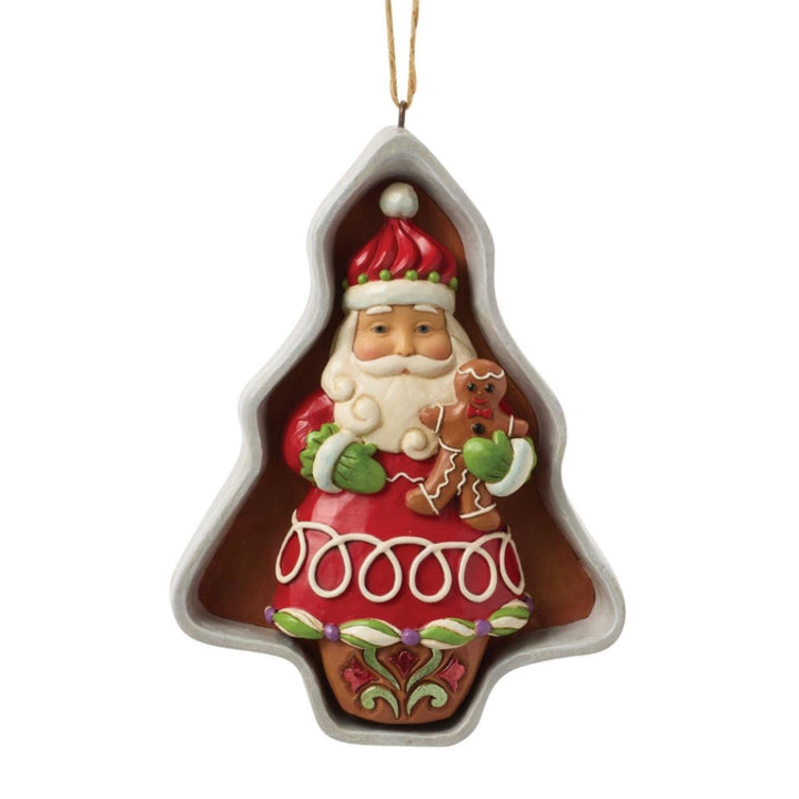 Jim Shore Gingerbread Cookie Cutter Santa Ornament