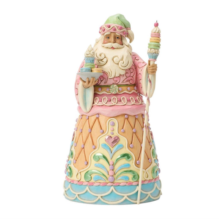 Jim Shore Sweets Santa Macaron Staff Figurine