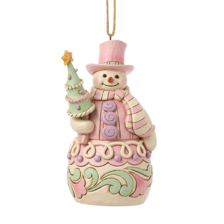 Jim Shore Sweets Snowman With Tree Ornament