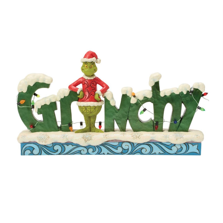 Jim Shore Grinch Grinchy Word Figurine