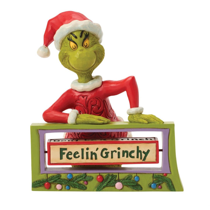 Jim Shore Grinch With Rotating Messages Figurine