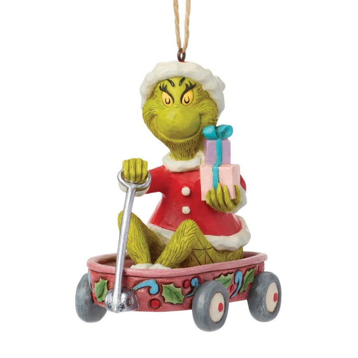 Jim Shore Grinch In Wagon Ornament