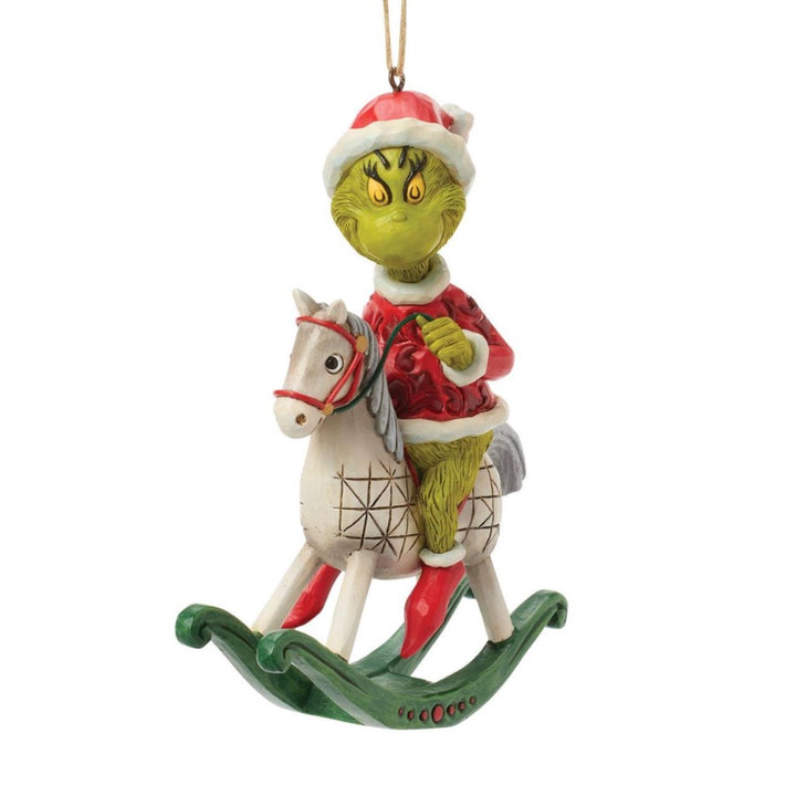 Jim Shore Grinch On Rocking Horse Ornament