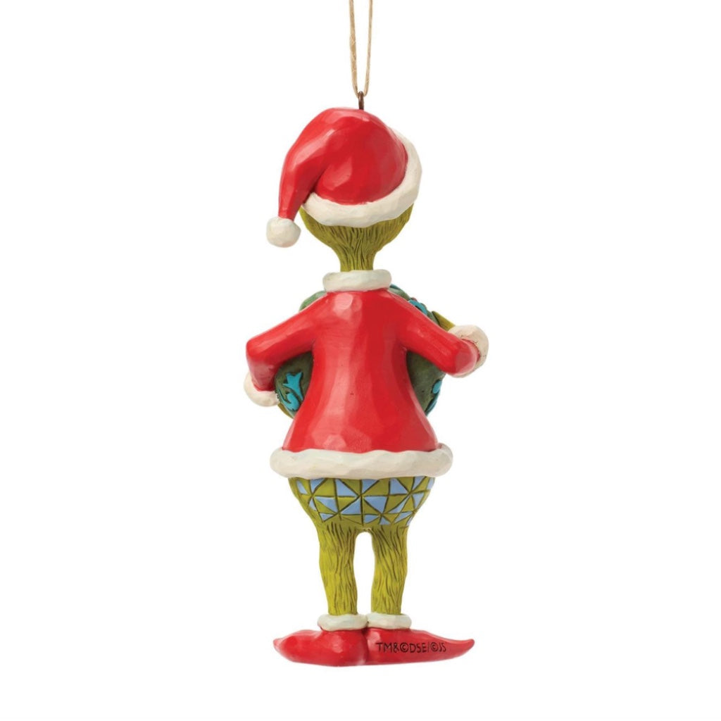 Jim Shore Grinch with 2026 Dated Wreath Ornament