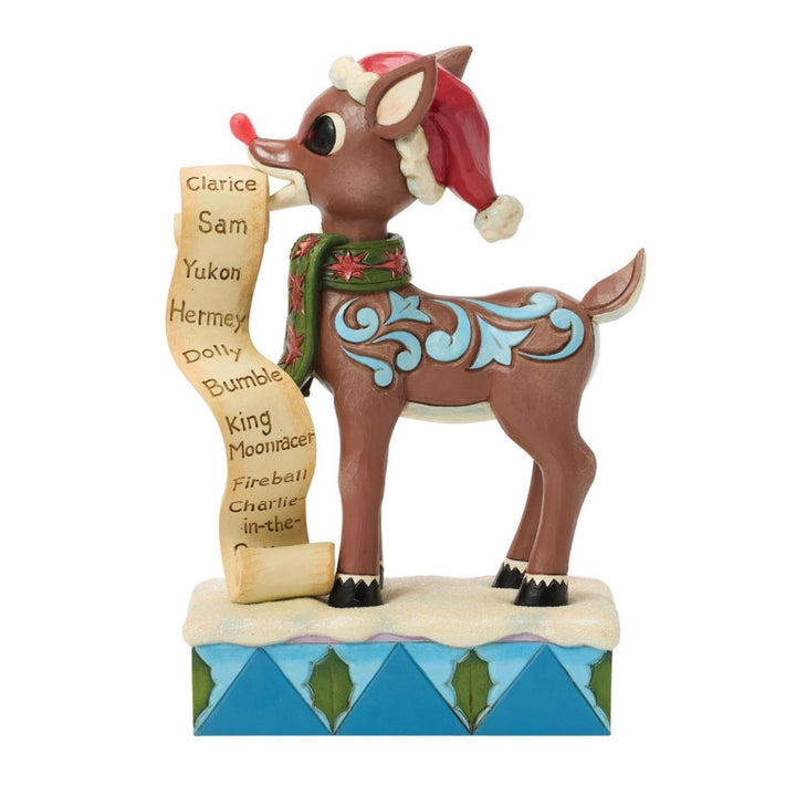 Jim Shore Rudolph With List In Mouth Figurine