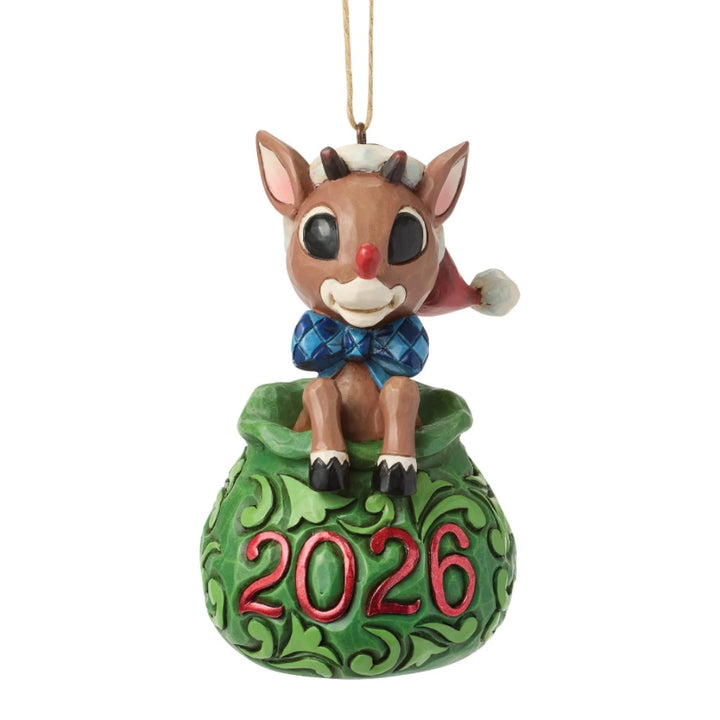 Jim Shore Rudolph in Bag 2026 Dated Ornament