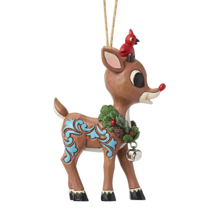 Jim Shore Rudolph With Wreath Ornament