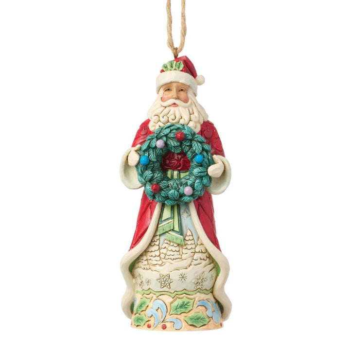Jim Shore Santa Holding Wreath Ornament