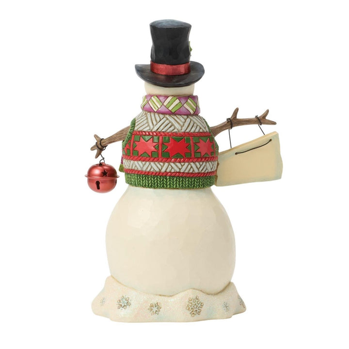 Jim Shore Snowman & Hanging Sign Figurine