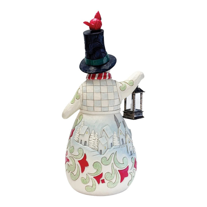Jim Shore Snowman with LED Candle Statue