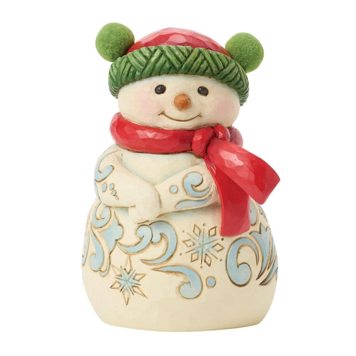 Jim Shore Snowman With Pom Pom Hat Figurine