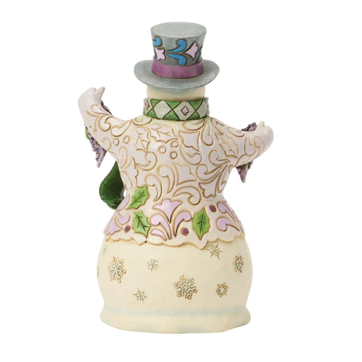 Jim Shore Purple Snowman Figurine