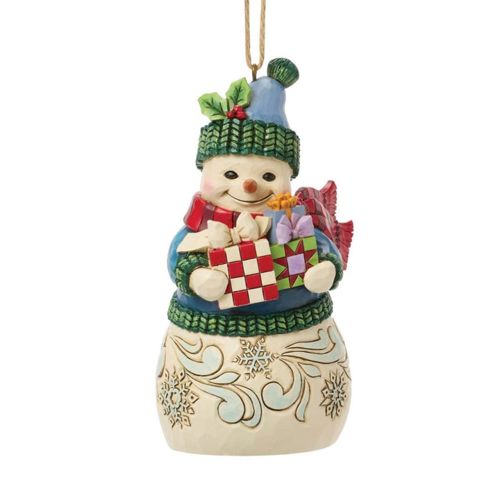 Jim Shore Snowman With Arms Full Ornament