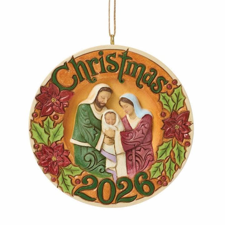 Jim Shore 2026 Dated Holy Family Ornament