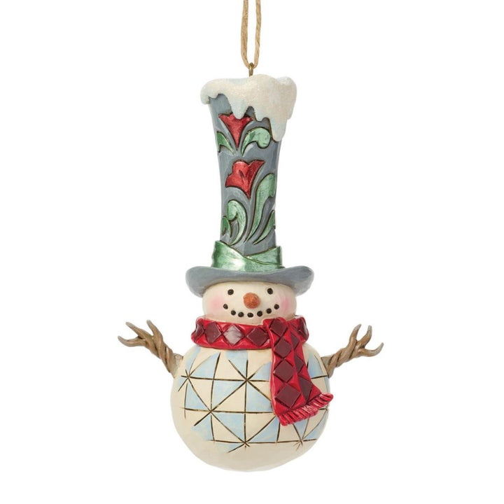 Jim Shore Snowman Tall Top Hat Ornament