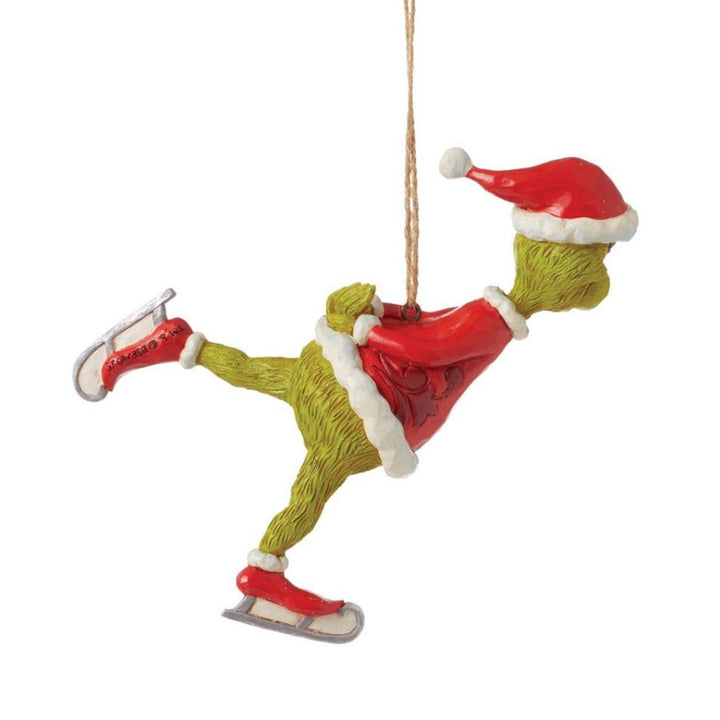 Jim Shore Grinch Ice Skating Ornament