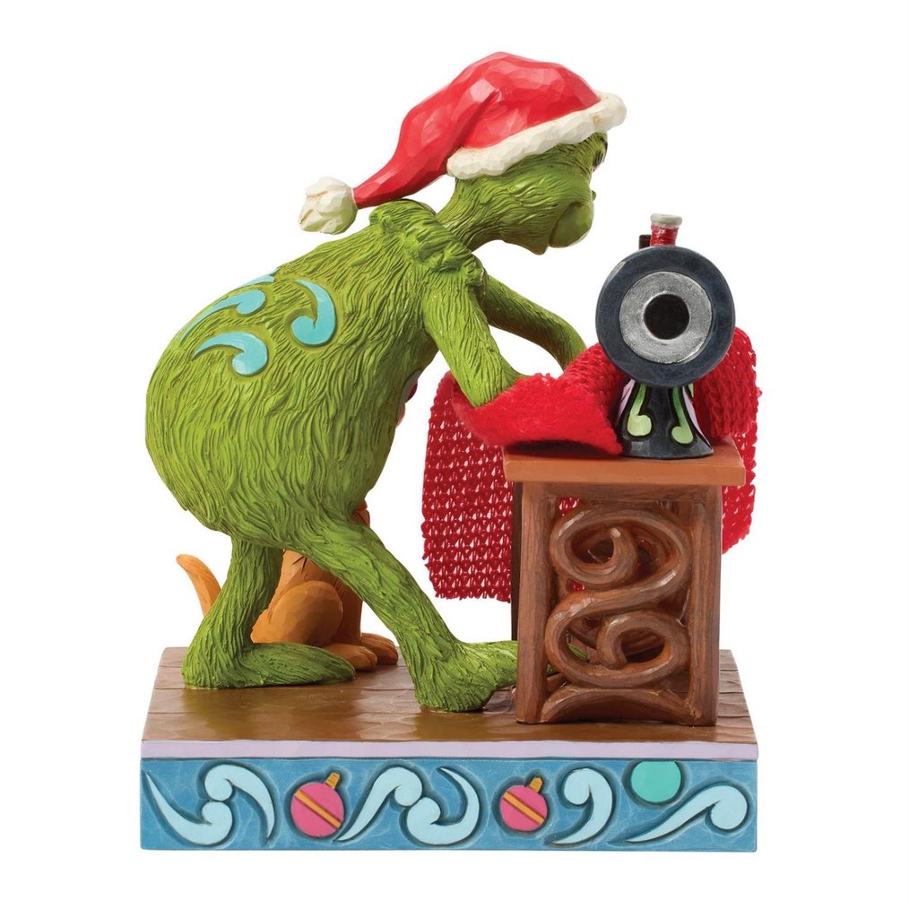 Jim Shore Grinch Sewing Santa Suit Figurine