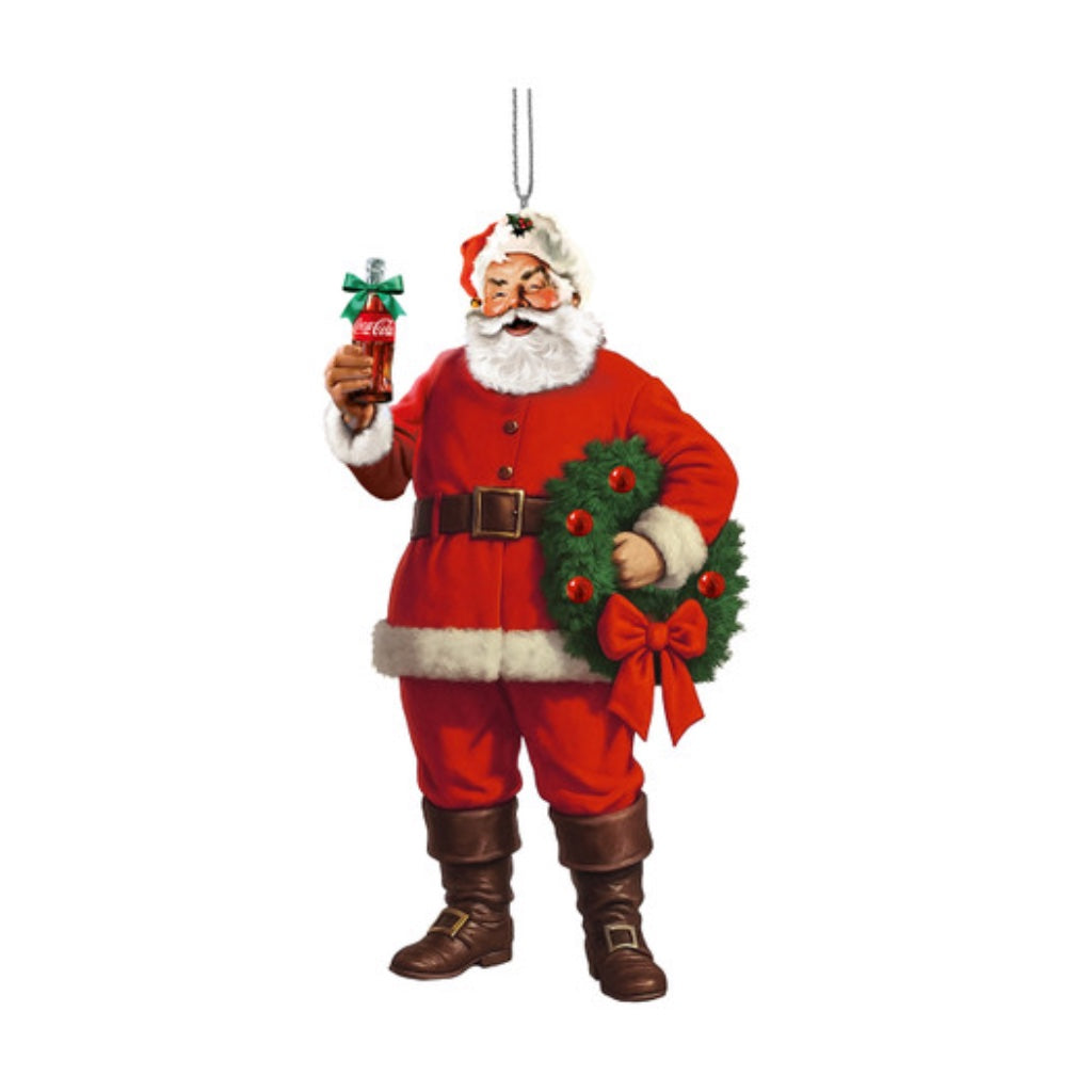 Kurt Adler Coca Cola Santa Christmas Ornament
