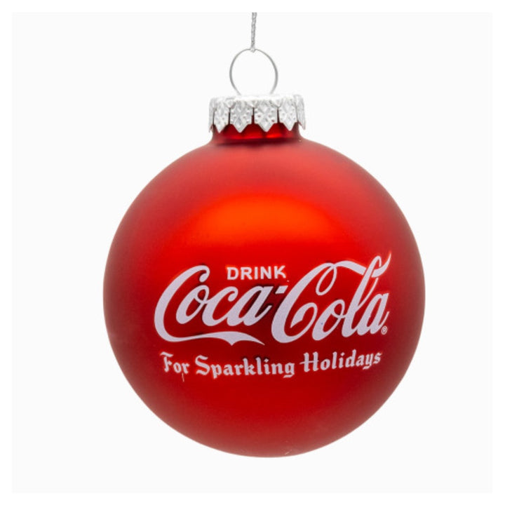 Kurt Adler Coca Cola Santa Glass Ball Christmas Ornament