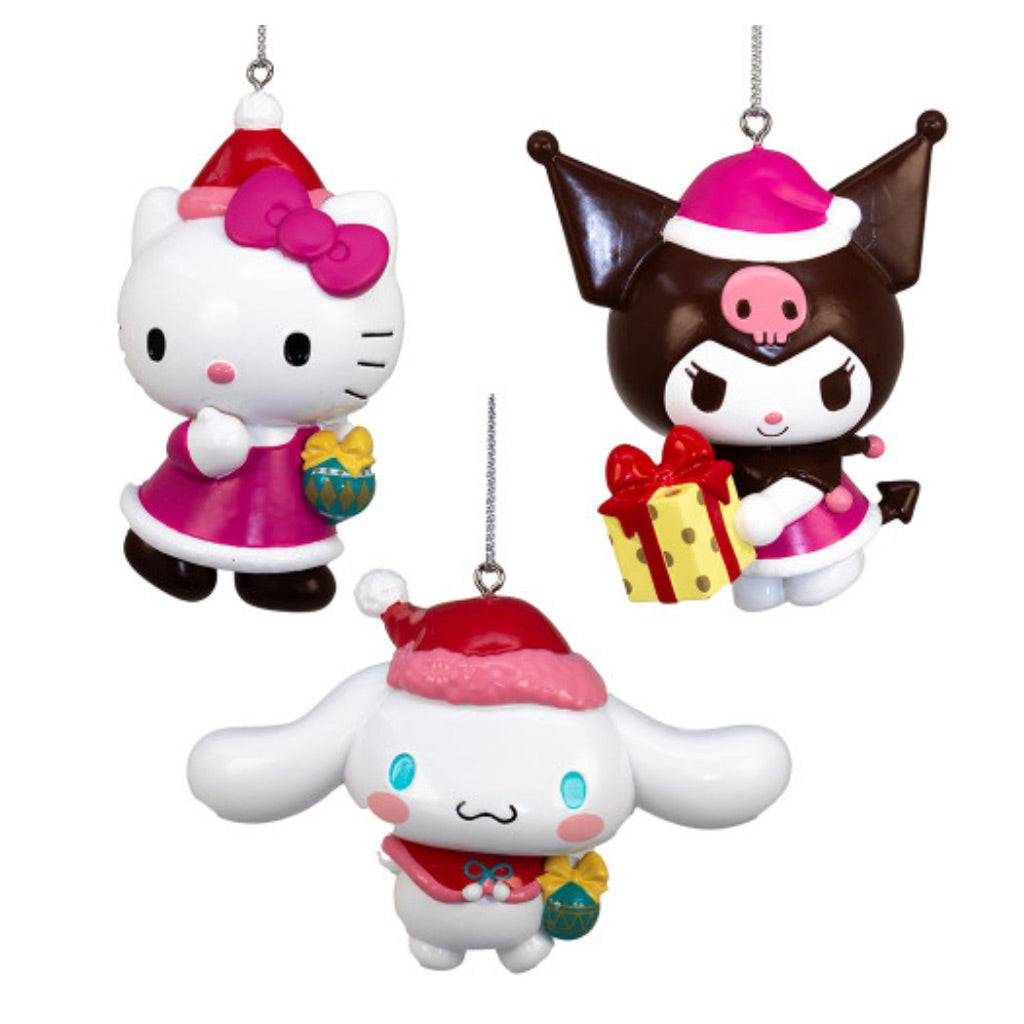 Kurt Adler Hello Kitty, Kuromi & Cinnamoroll Christmas Ornaments (Set of 3)