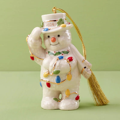 Lenox 2024 Snowman With Christmas Lights Dated Ornament