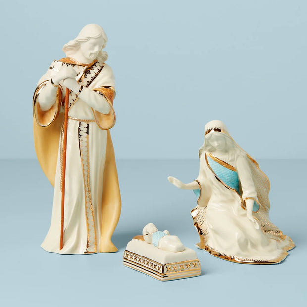 Lenox First Blessing Nativity Holy Family Figurine 3 Piece Set