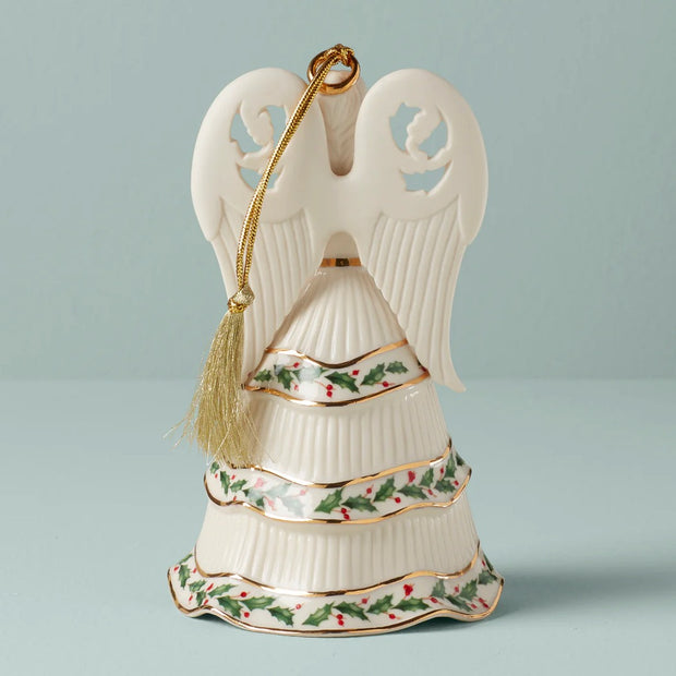 Lenox Angel Bell Holding Candle Ornament