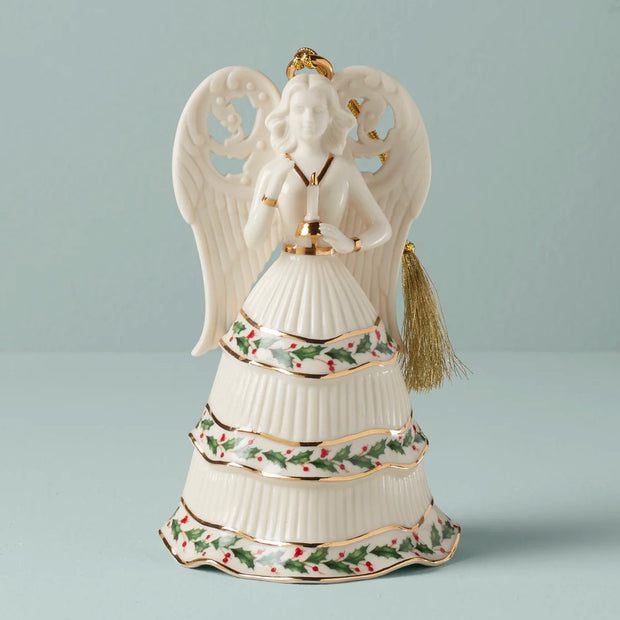 Lenox Angel Bell Holding Candle Ornament