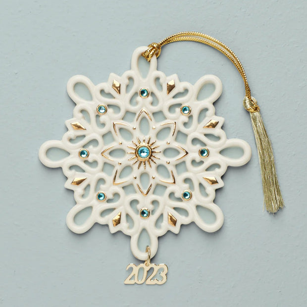 Lenox 2023 Annual Gemmed Snowflake Ornament