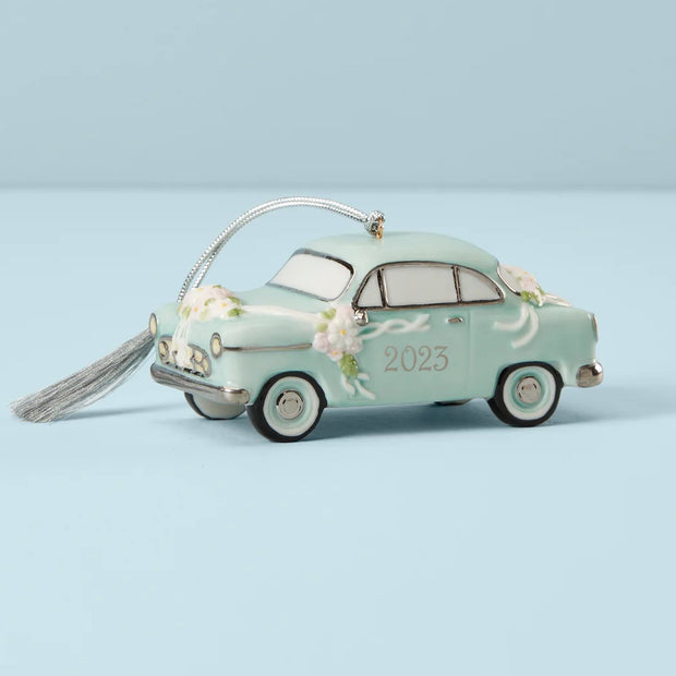 Lenox 2023 Just Married Vintage Car Ornament