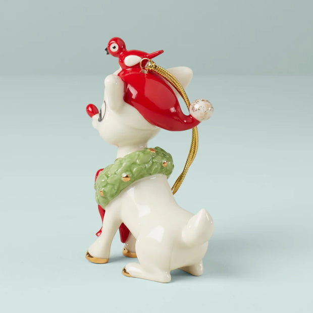 Lenox Rudolph And Cardinal Friend Ornament