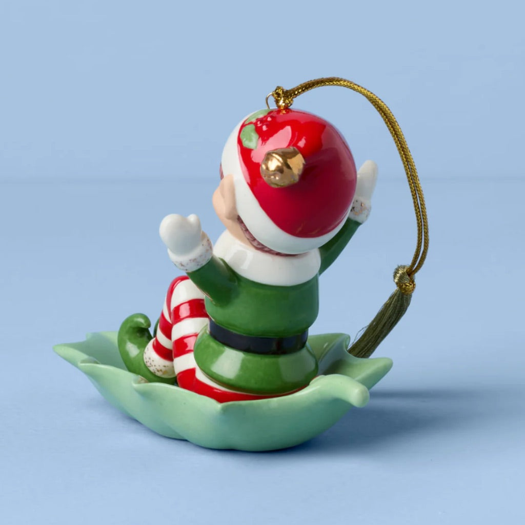 Lenox Christmas Elf Sleigh Ride Ornament