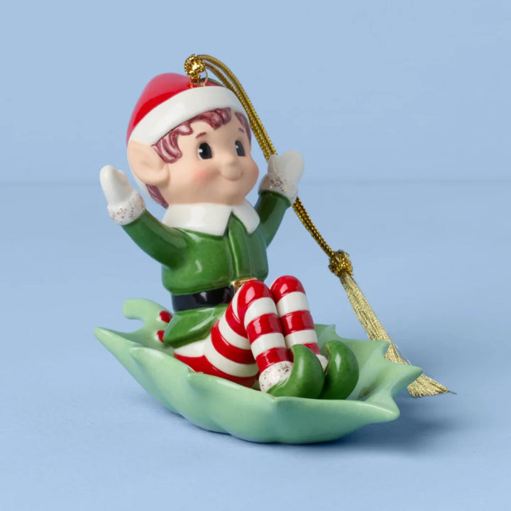 Lenox Christmas Elf Sleigh Ride Ornament