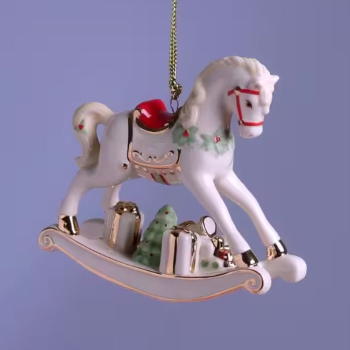 Lenox 2026 Baby's First Christmas Vintage Rocking Horse Ornament