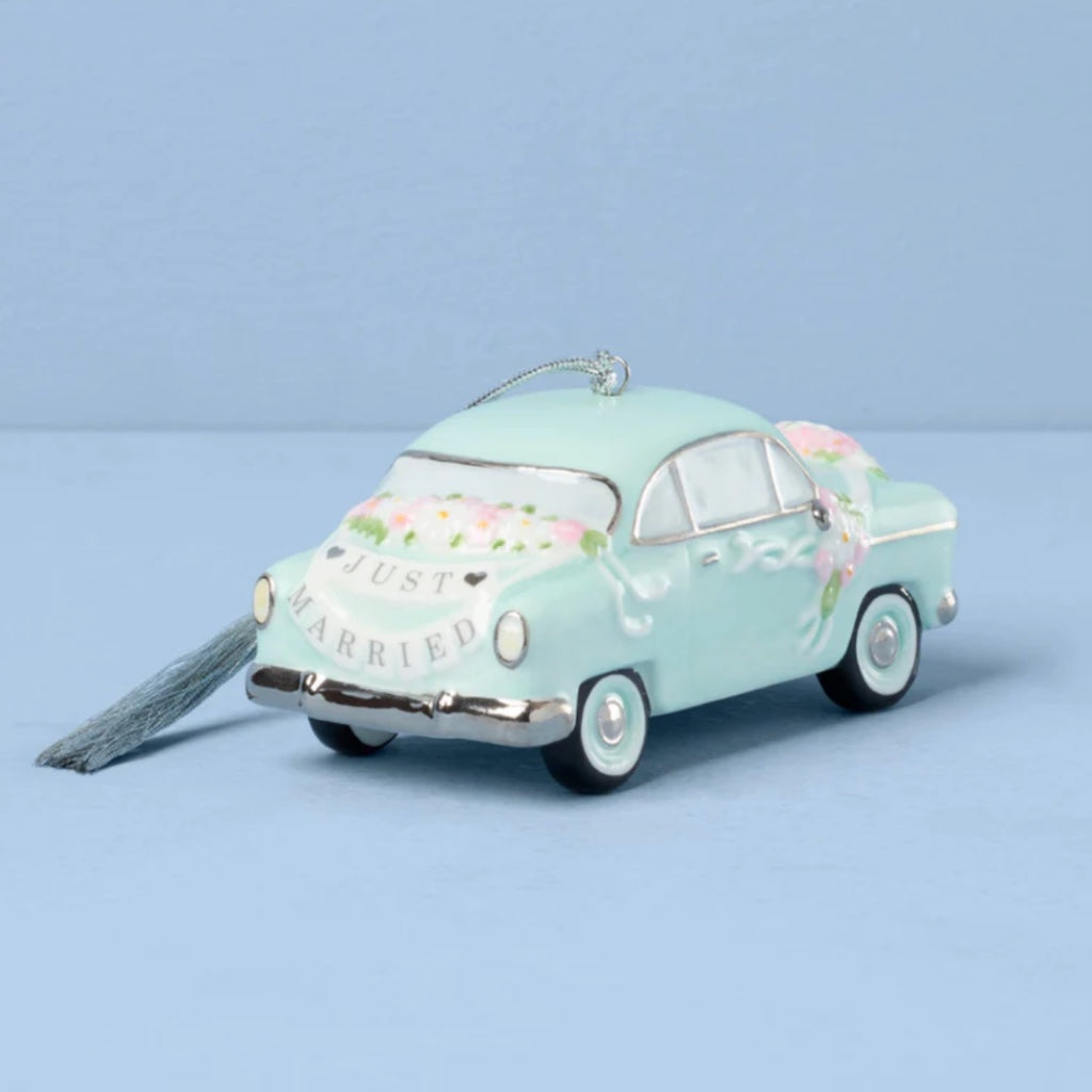 Lenox 2026 Just Married Vintage Car Ornament