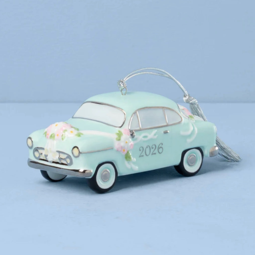 Lenox 2026 Just Married Vintage Car Ornament